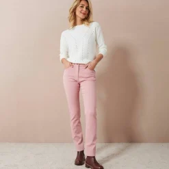 Pantalon droit stretch uni