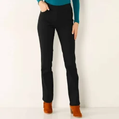Pantalon droit "ultra confort" taille élastiquée