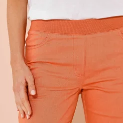 Pantalon droit "ultra confort" taille élastiquée