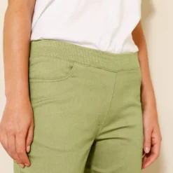 Pantalon droit "ultra confort" taille élastiquée
