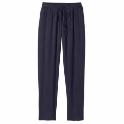 Pantalon droit uni, crépon fluide