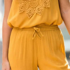 Pantalon droit uni, crépon fluide