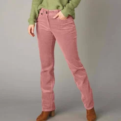 Pantalon droit, velours côtelé