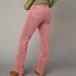 Pantalon droit, velours côtelé