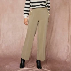 Pantalon fluide effet pont