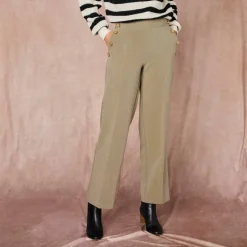 Pantalon fluide effet pont