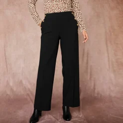 Pantalon fluide effet pont