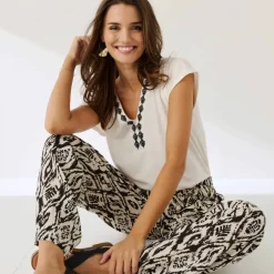Pantalon fluide imprimé