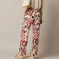 Pantalon fluide large, imprimé