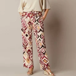 Pantalon fluide large, imprimé