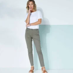 Pantalon fuselé couleur