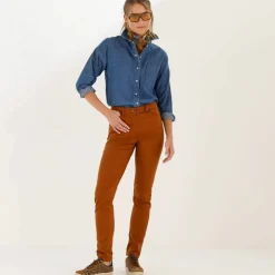 Pantalon fuselé couleur