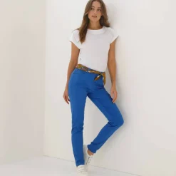 Pantalon fuselé couleur