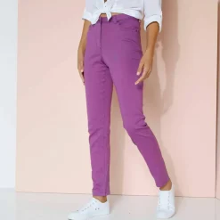 Pantalon fuselé couleur