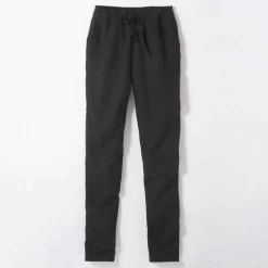 Pantalon fuselé fluide, lin-coton