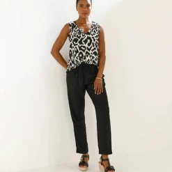 Pantalon 7/8 fuselé uni