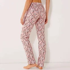 Pantalon imprimé fleuri - jersey coton
