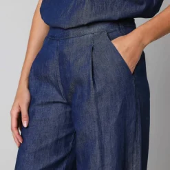 Pantalon large en denim léger