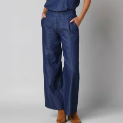 Pantalon large en denim léger