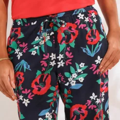 Pantalon large fluide, imprimé