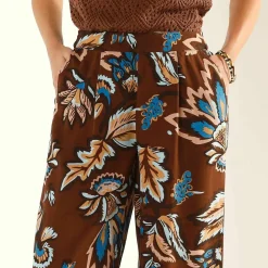 Pantalon large fluide, imprimé XXL