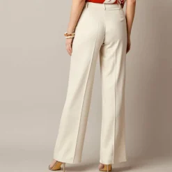 Pantalon large fluide, lin mélangé