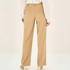 Pantalon large fluide, lin mélangé