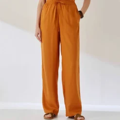Pantalon large fluide uni