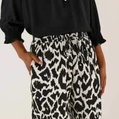 Pantalon large, imprimé