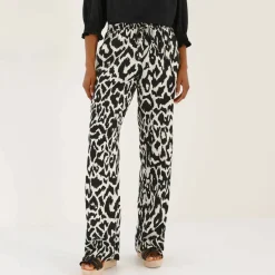 Pantalon large, imprimé
