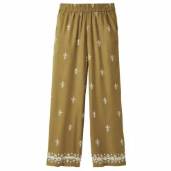 Pantalon large imprimé, taille élastiquée