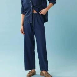 Pantalon large Spécial Petite, denim léger