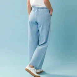 Pantalon large Spécial Petite, denim léger