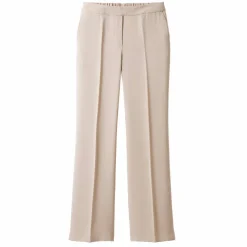 Pantalon large taille élastiquée, crêpe
