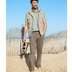 Pantalon 3/4 élastiqué + ceinture assortie