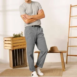 Pantalon 3/4 élastiqué + ceinture assortie