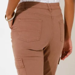 Pantalon 7/8ème cargo, twill stretch