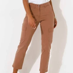 Pantalon 7/8ème cargo, twill stretch
