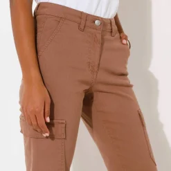 Pantalon 7/8ème cargo, twill stretch