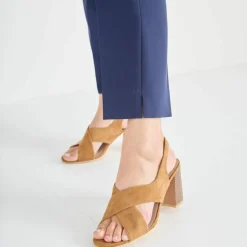 Pantalon 7/8ème coupe cigarette, uni