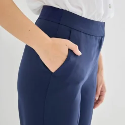 Pantalon 7/8ème coupe cigarette, uni