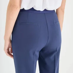 Pantalon 7/8ème coupe cigarette, uni