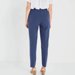Pantalon 7/8ème coupe cigarette, uni