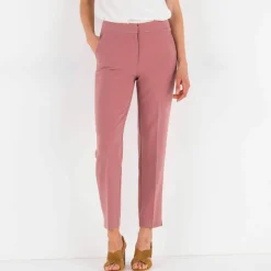 Pantalon 7/8ème coupe cigarette, uni