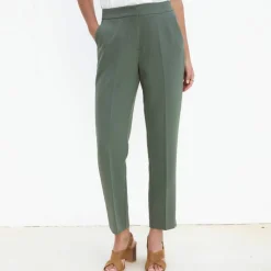 Pantalon 7/8ème coupe cigarette, uni