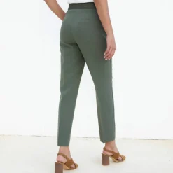 Pantalon 7/8ème coupe cigarette, uni
