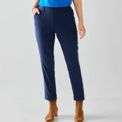 Pantalon 7/8ème fuselé uni