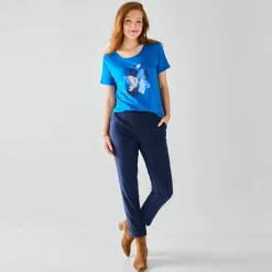 Pantalon 7/8ème fuselé uni