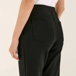 Pantalon 7/8ème à revers, en maille confort