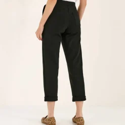 Pantalon 7/8ème à revers, en maille confort